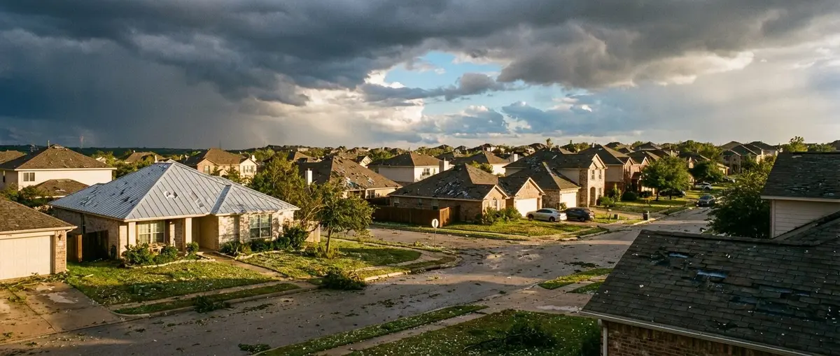 Storm restoration on Manvel luxury home