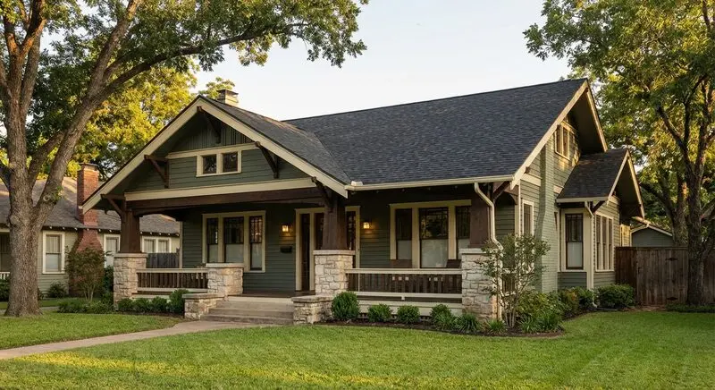 Completed asphalt shingle roof replacement